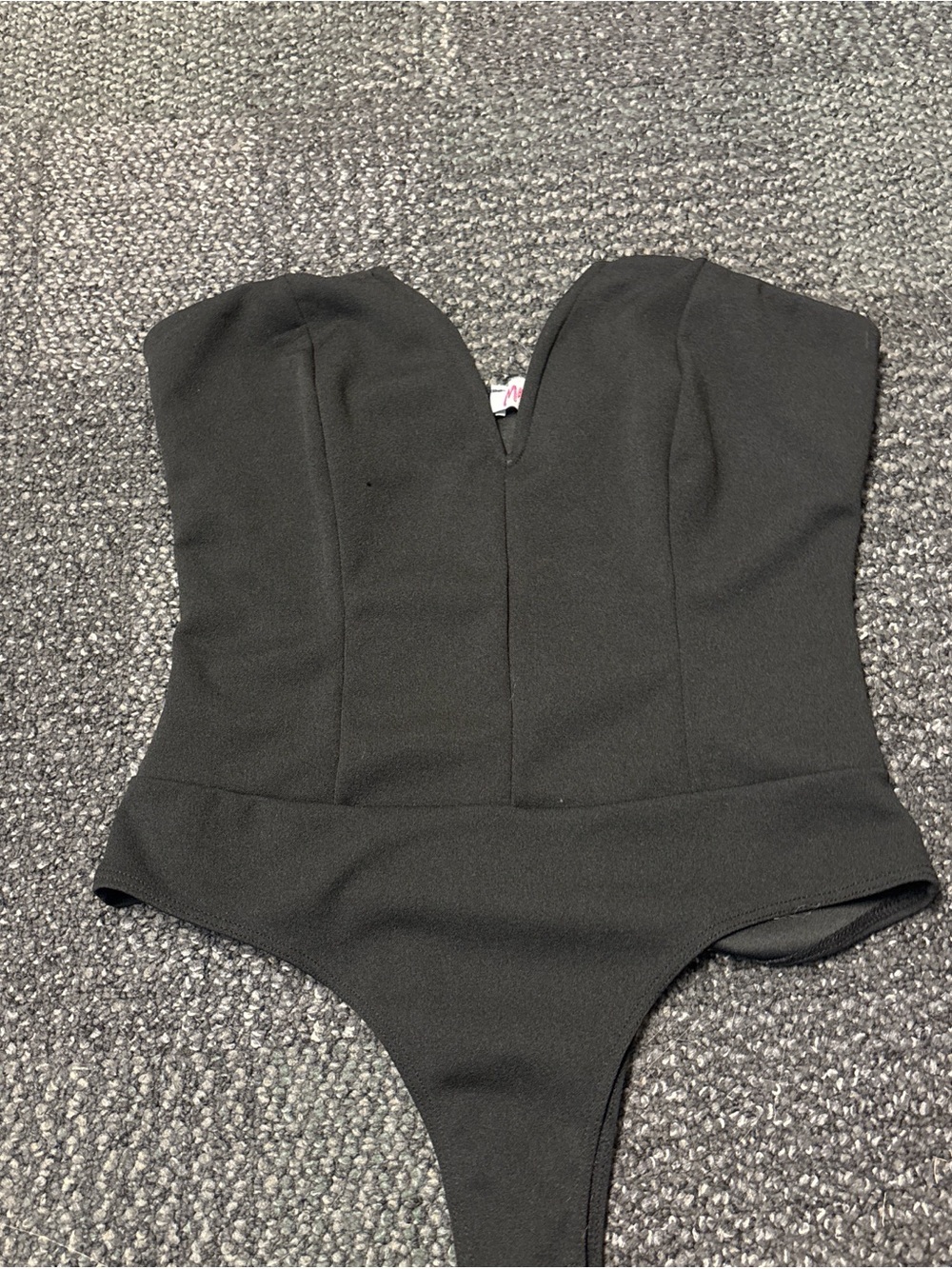Strapless Black Bustier Bodysuit
